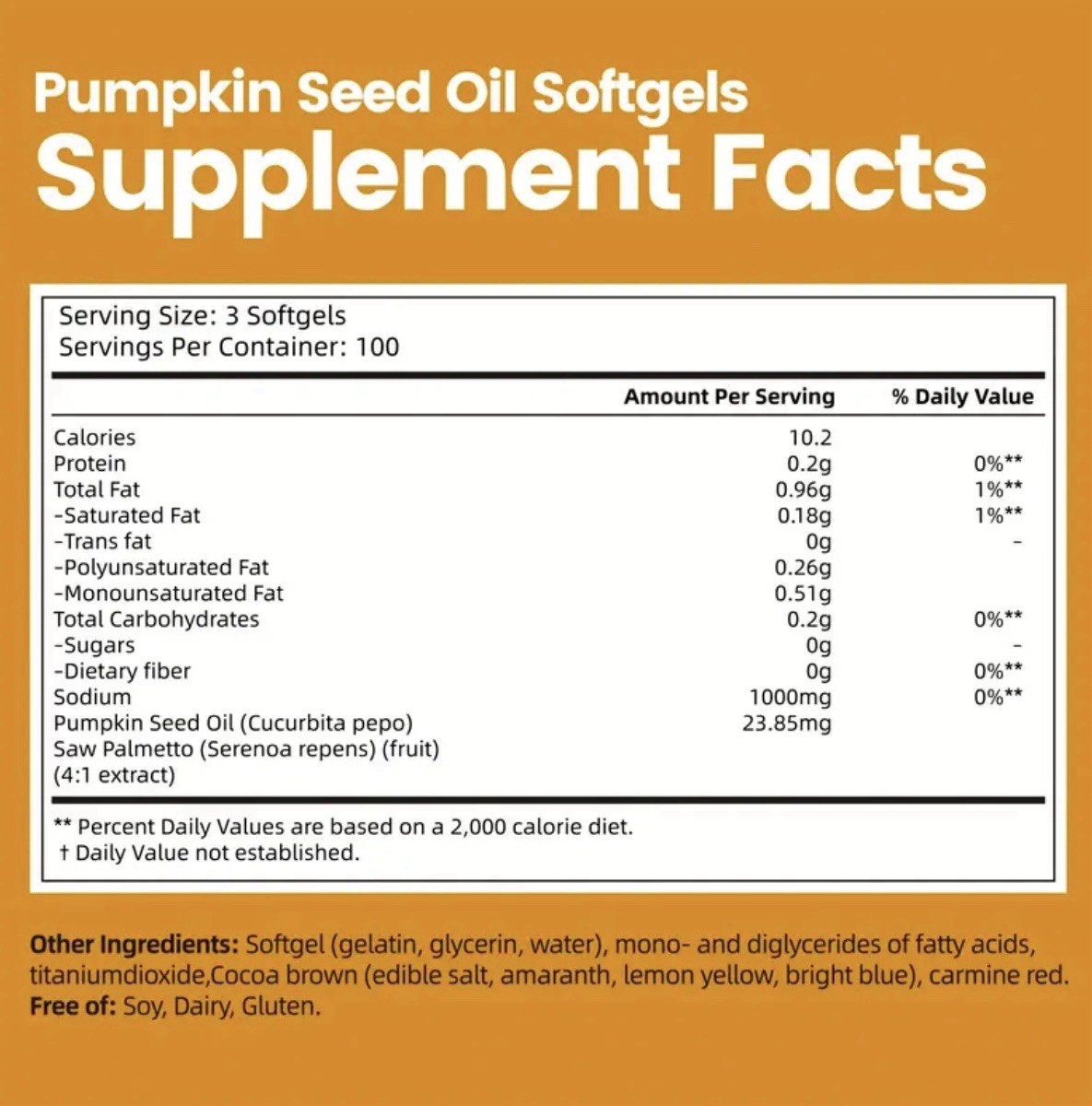 2X Pumpkin Seed Oil Saw Palmetto 3000mg-Bladder Health, Immune Support 300 Pills
