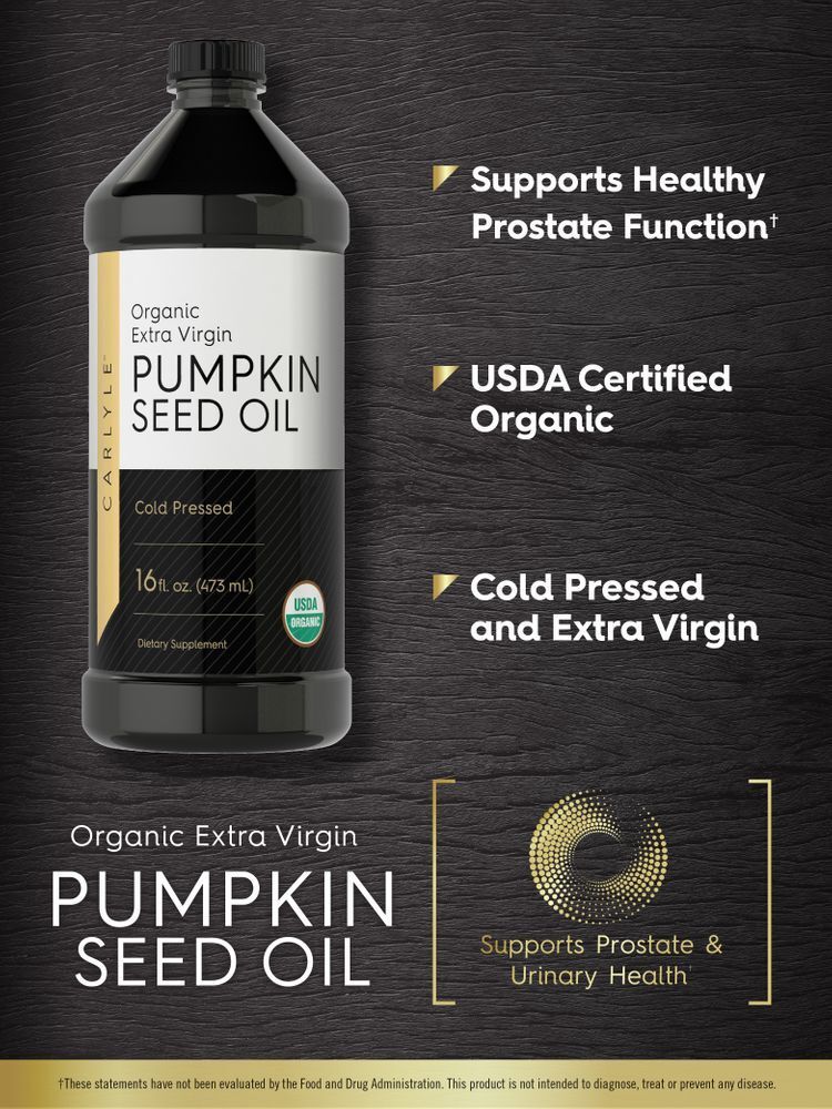 Pumpkin Seed Oil | 16 oz Organic Cold Pressed | Pure, Extra Virgin | by Carlyle
