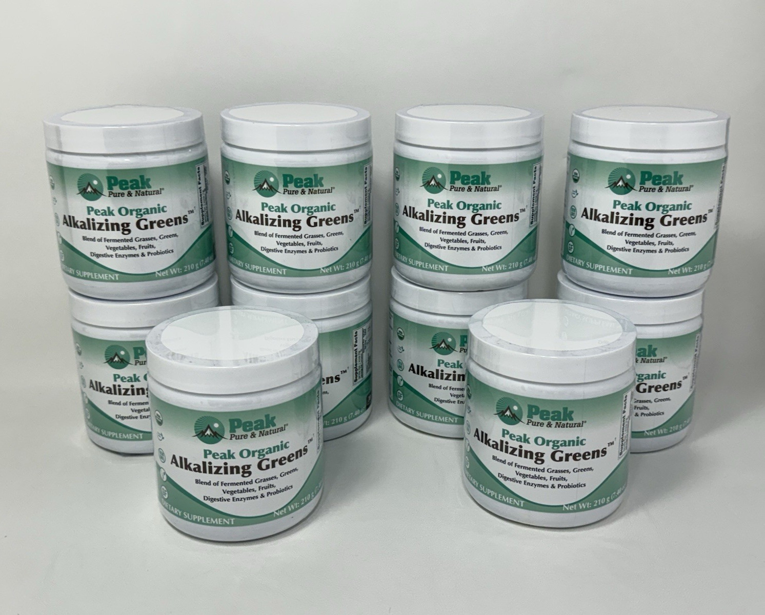 Peak Pure & Natural Organic Alkalizing Greens Diet Suppliment 7.4oz 05/26 Mult