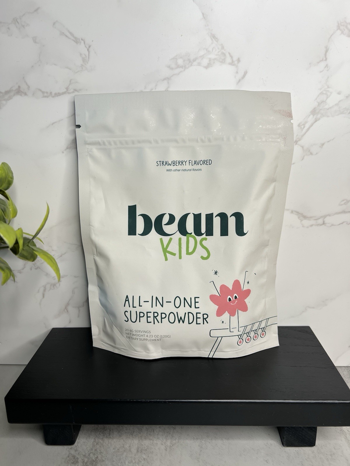beam Kids All-In-One Superpowder Strawberry 20 Servings 4.23 oz Exp 02/2028