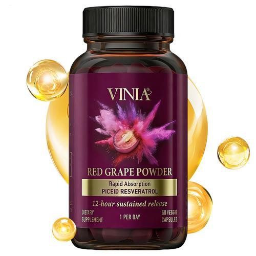 Increases Blood Flow 60pcs/box, VINIA Piceid Resveratrol Supplement Non-GMO