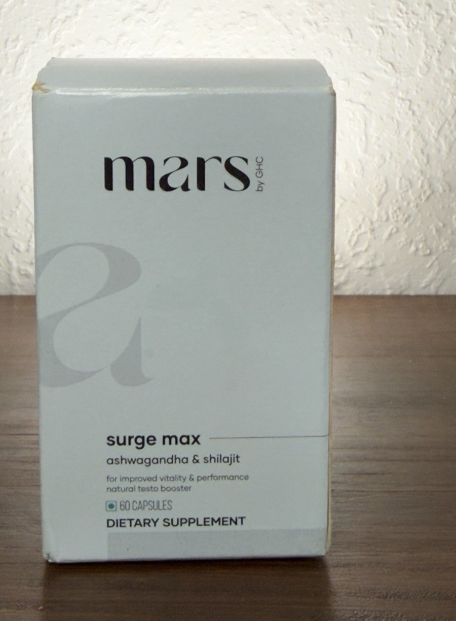 mars by GHC Surge Max Ashwagandha + Shilajit Men’s Vitality Support 60ct