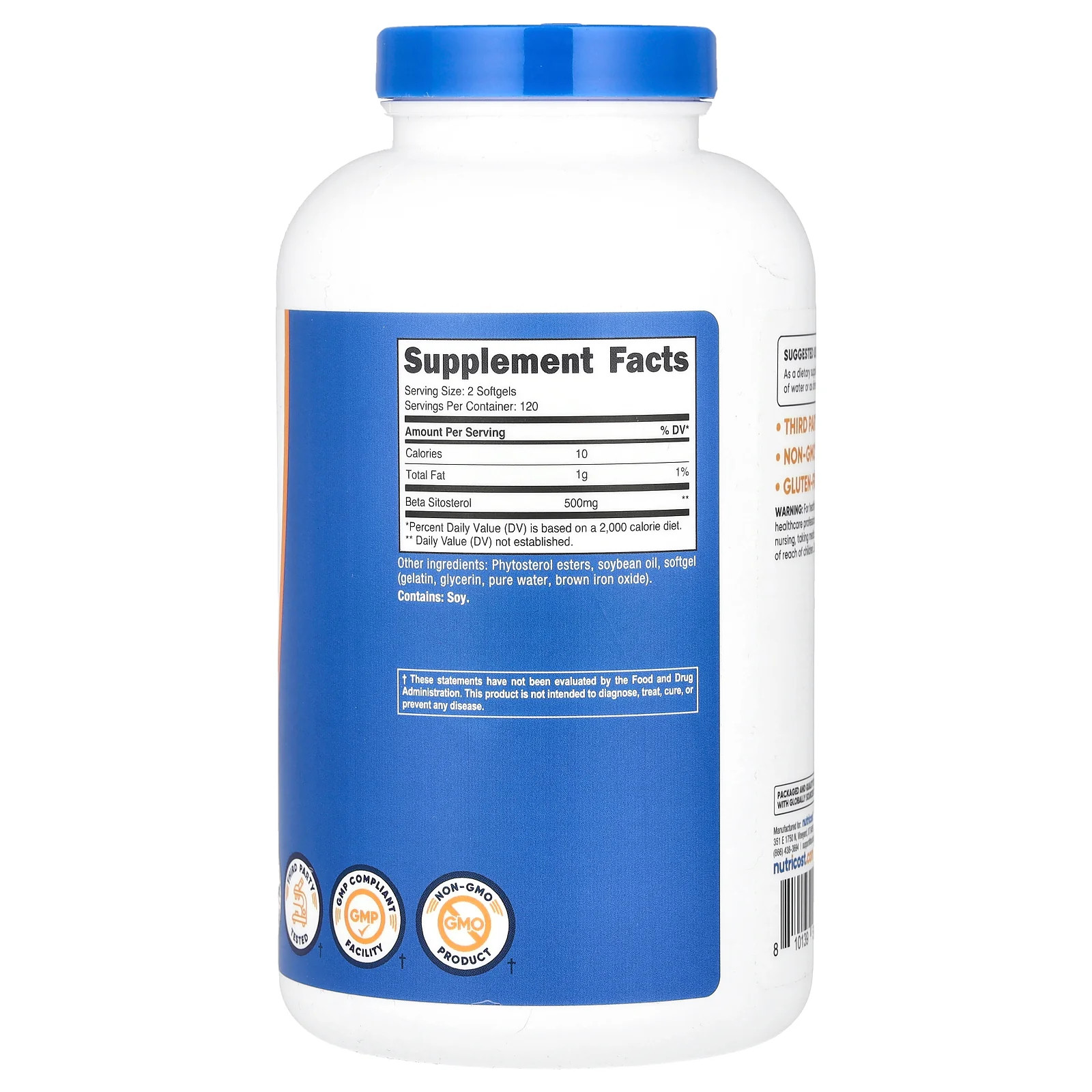 2 X Nutricost, Beta Sitosterol, 240 Softgels (250 mg per Softgel)