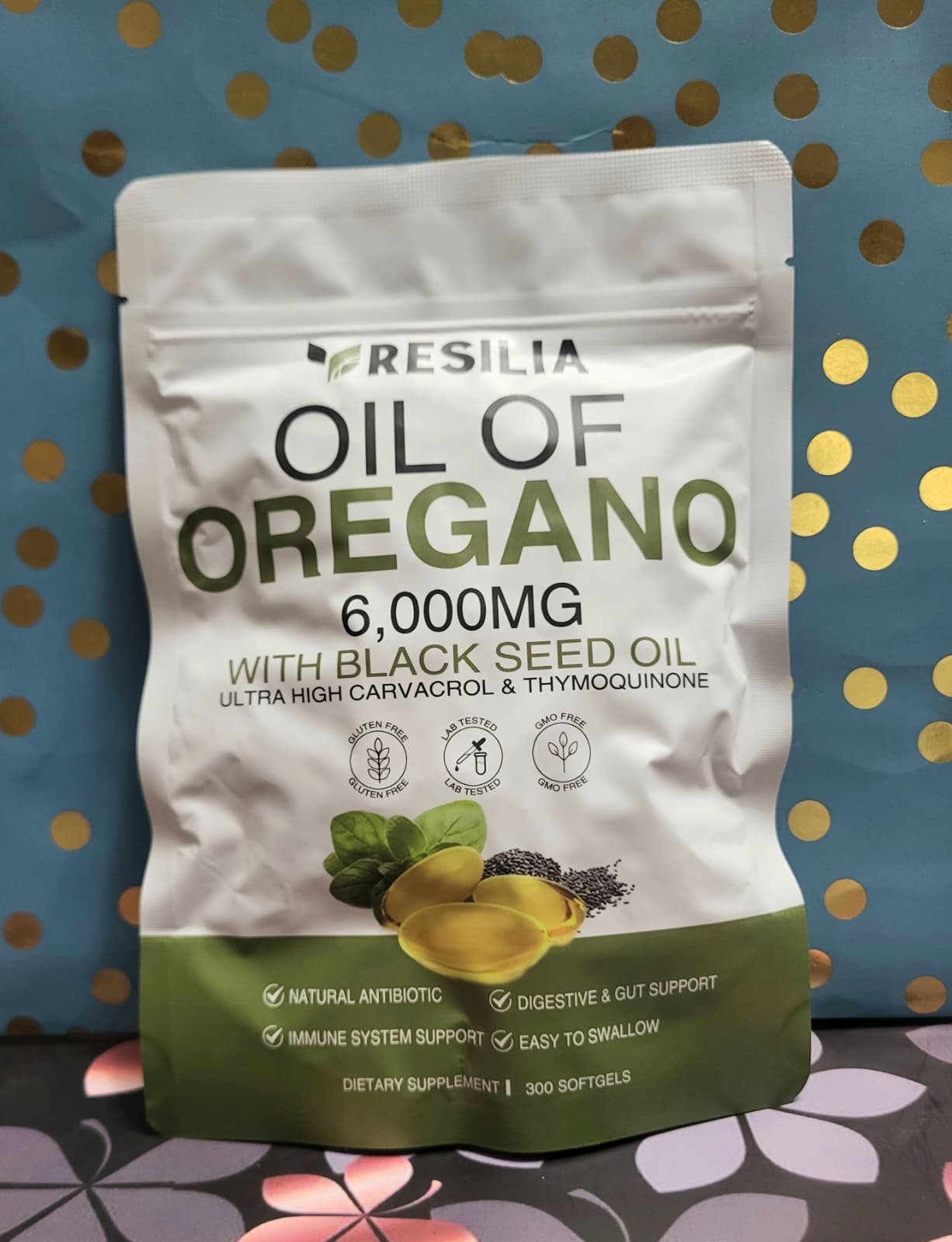Resilia Black Seed Oil 6000mg Oregano Oil 300 Softgels Immune Digestive Support