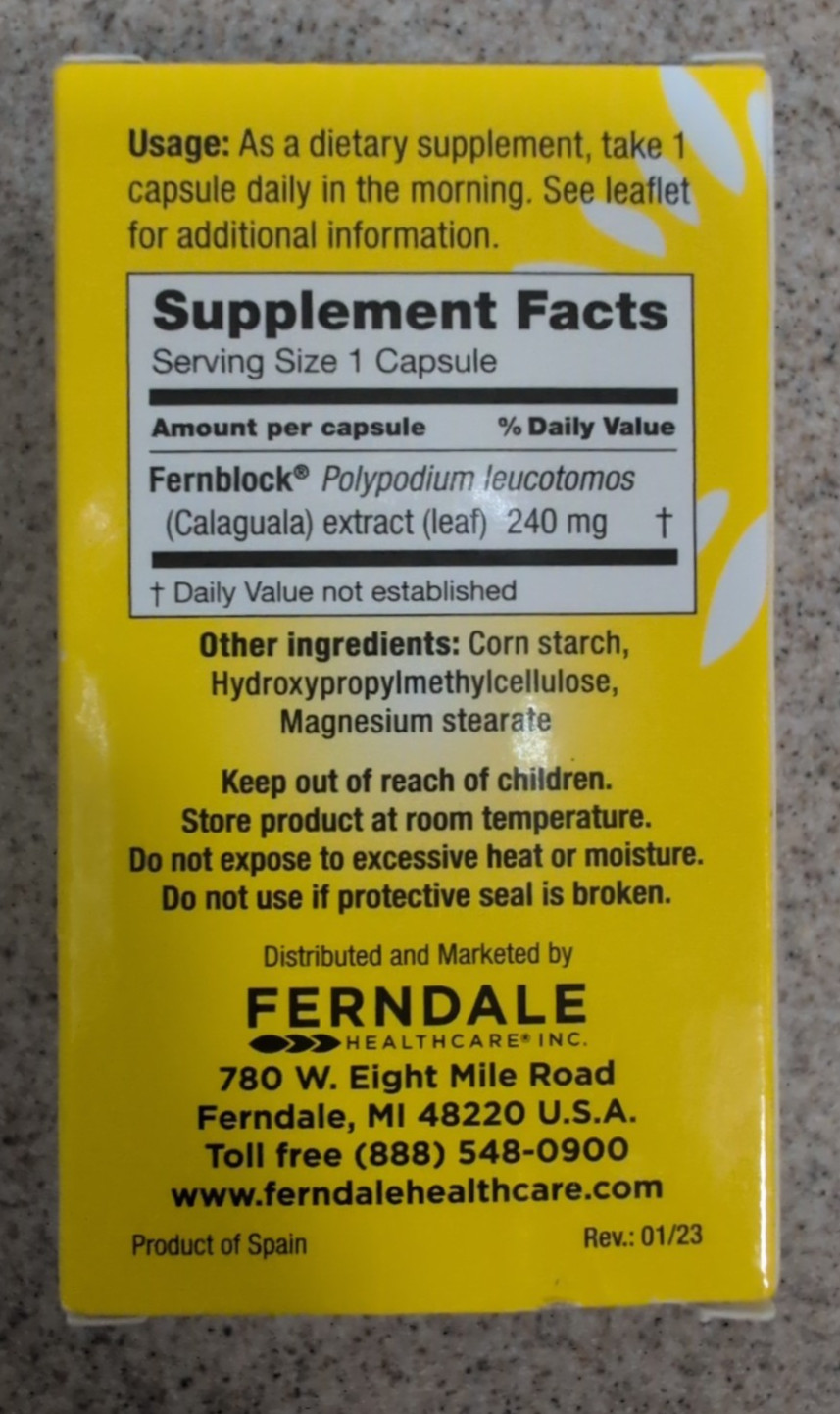 Ferndale HELIOCARE with Fernblock PLE Technology Antioxidant Formula 60 Exp 8/27
