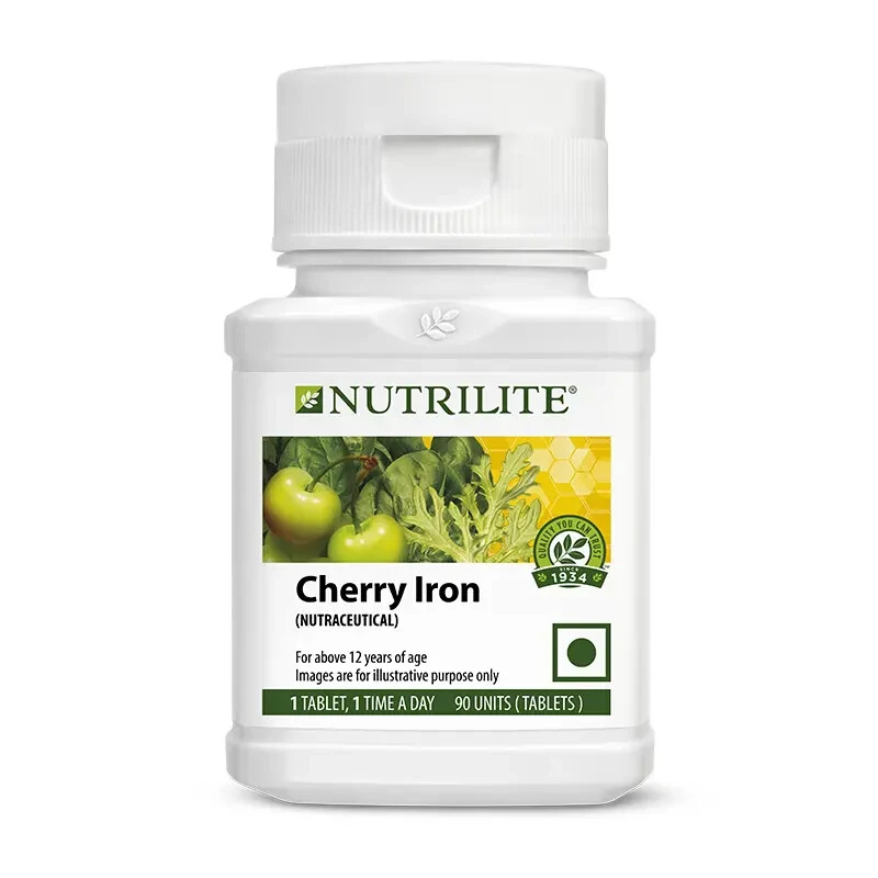 Amway Nutrilite Cherry Iron-90 Tabs For Blood Formation & Hemoglobin