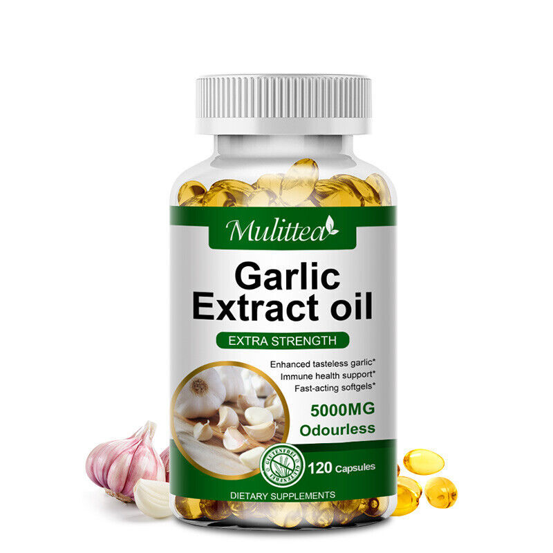 5000mg Garlic Oil 120 Rapid Release Softgels Capsules 5000 Extract organic Caps