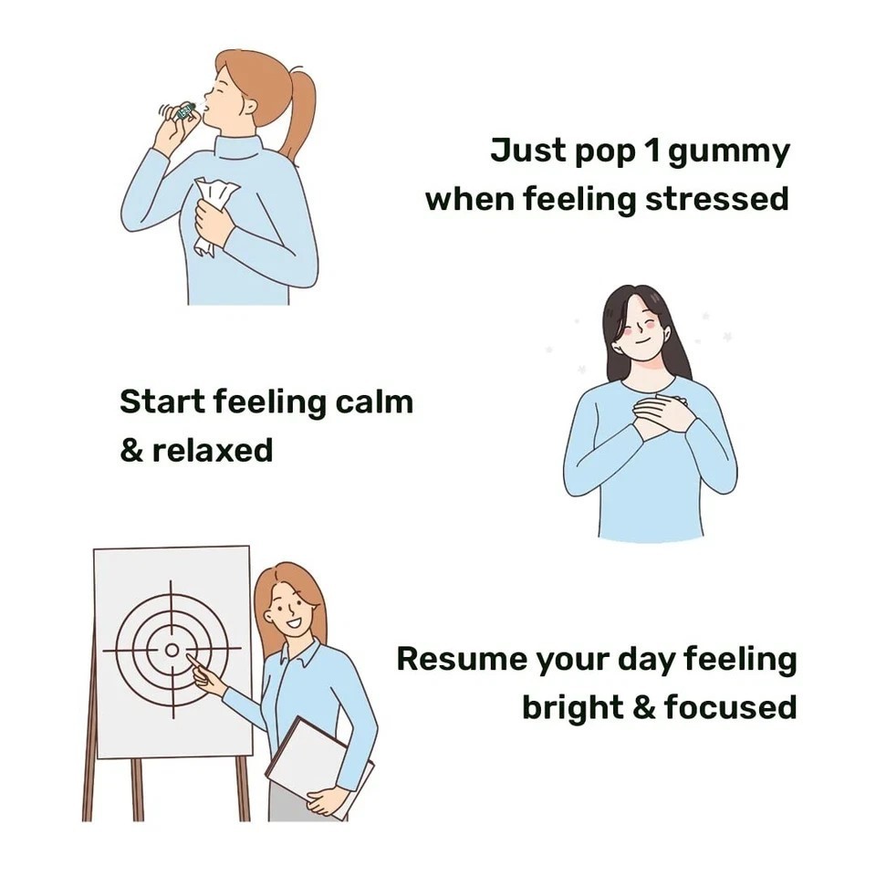 What’s Up Wellness Stress Relief Gummies – Anxiety & Sleep Support 30 Ct Y991