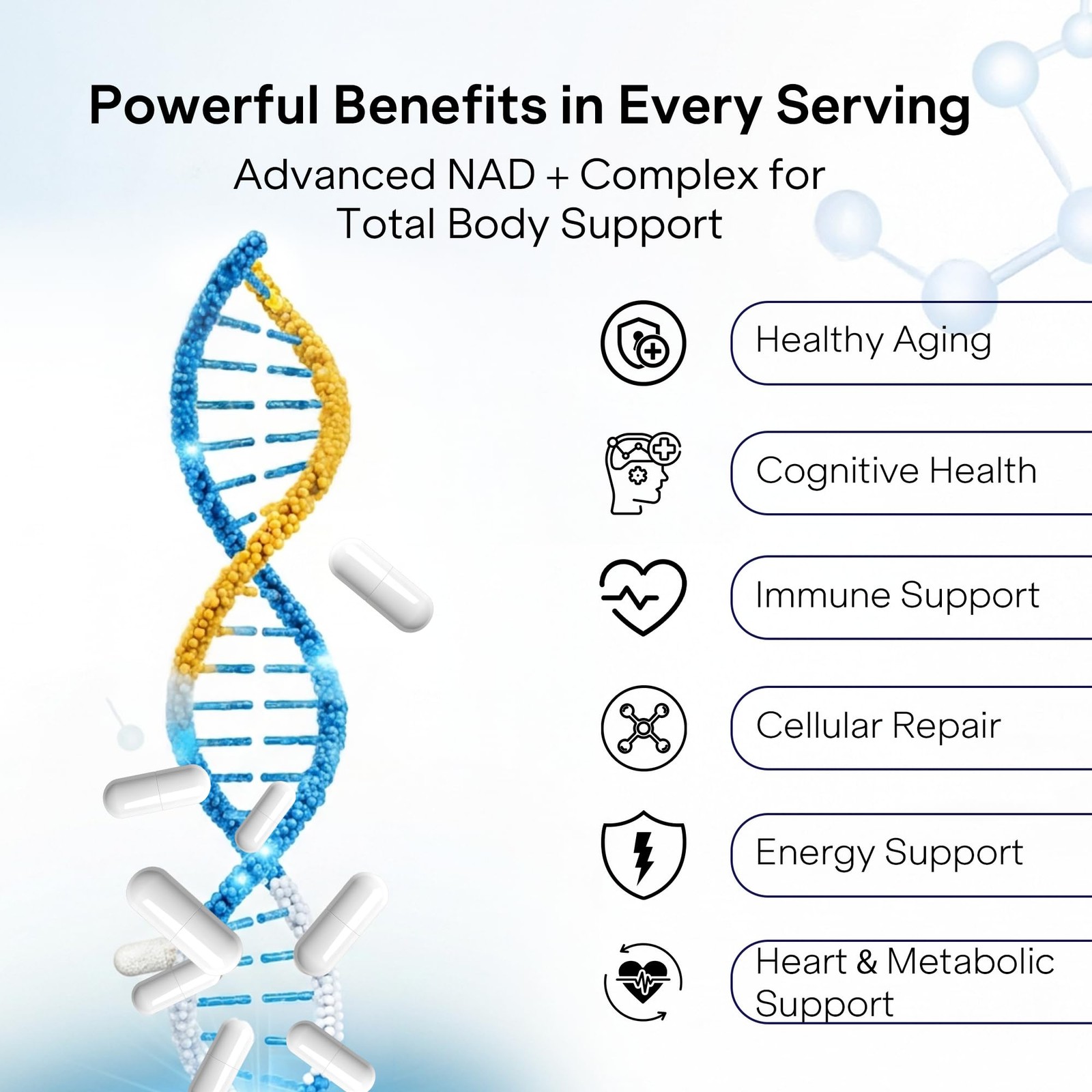 Liposomal NAD+ Supplement with Resveratrol Nicotinamide Riboside 1000 Mg NA…