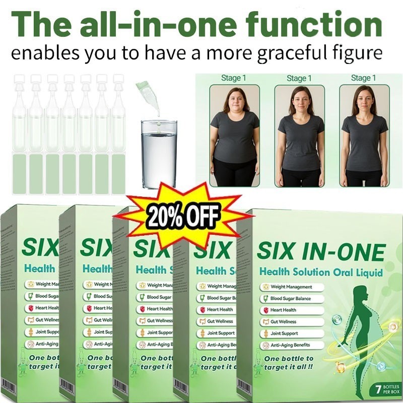 Six-in-One Health Solution Oral Liquid, One Bottle to Target It All HOT US