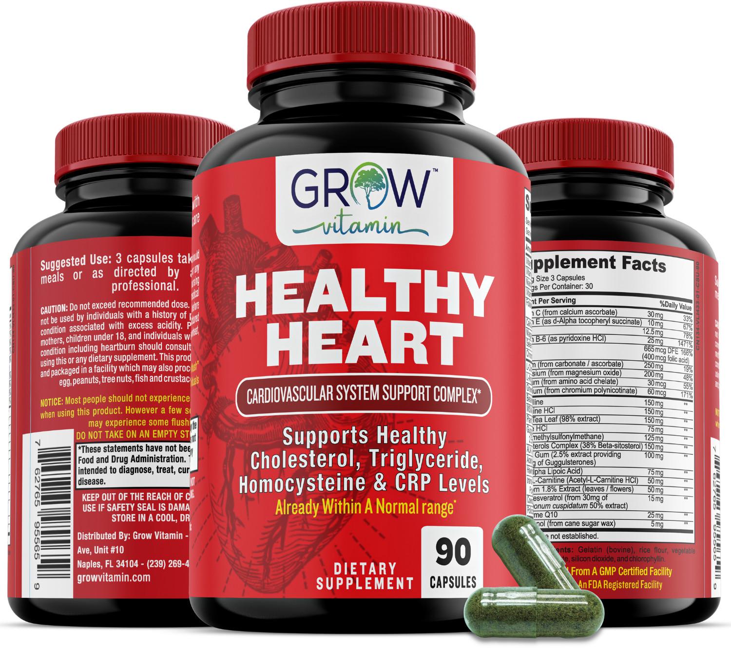 Healthy Heart – Blood Pressure, Cholesterol and Cardiovascular Supplement