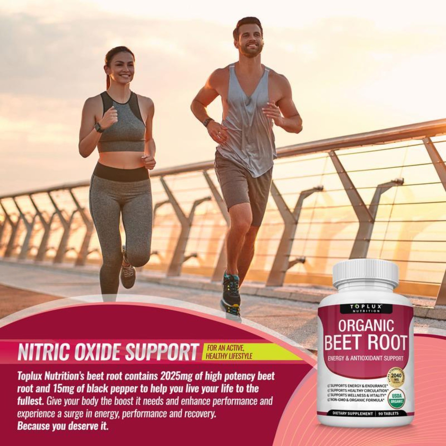 Organic Beet Root Tablets.High Potency Circulation.Athletic Performance Support