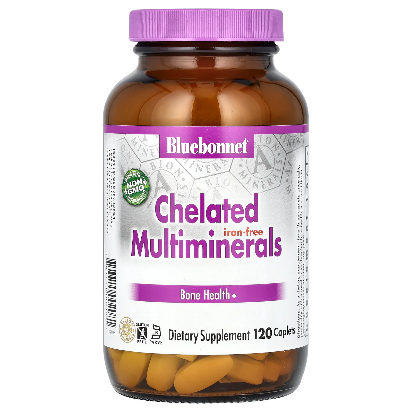 2 X Bluebonnet Nutrition, Chelated Multiminerals, Iron Free, 120 Caplets