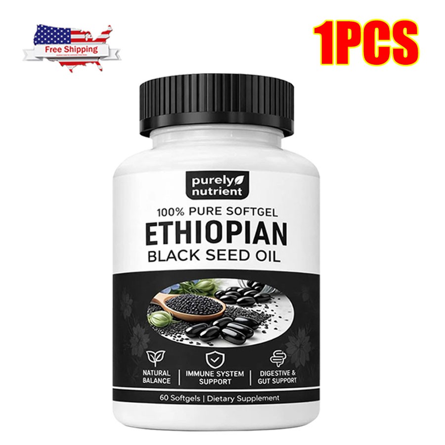 3/2Bottles Ethiopian Black Seed Oil Softgels |4.64% Thymoquinone |Gluten-Free