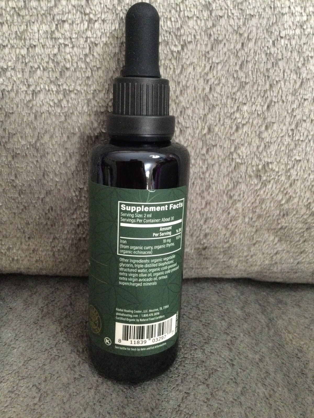 New Global Healing Center Microsomal Plant-Based Iron – 2 Fl Oz Best By 07/2026