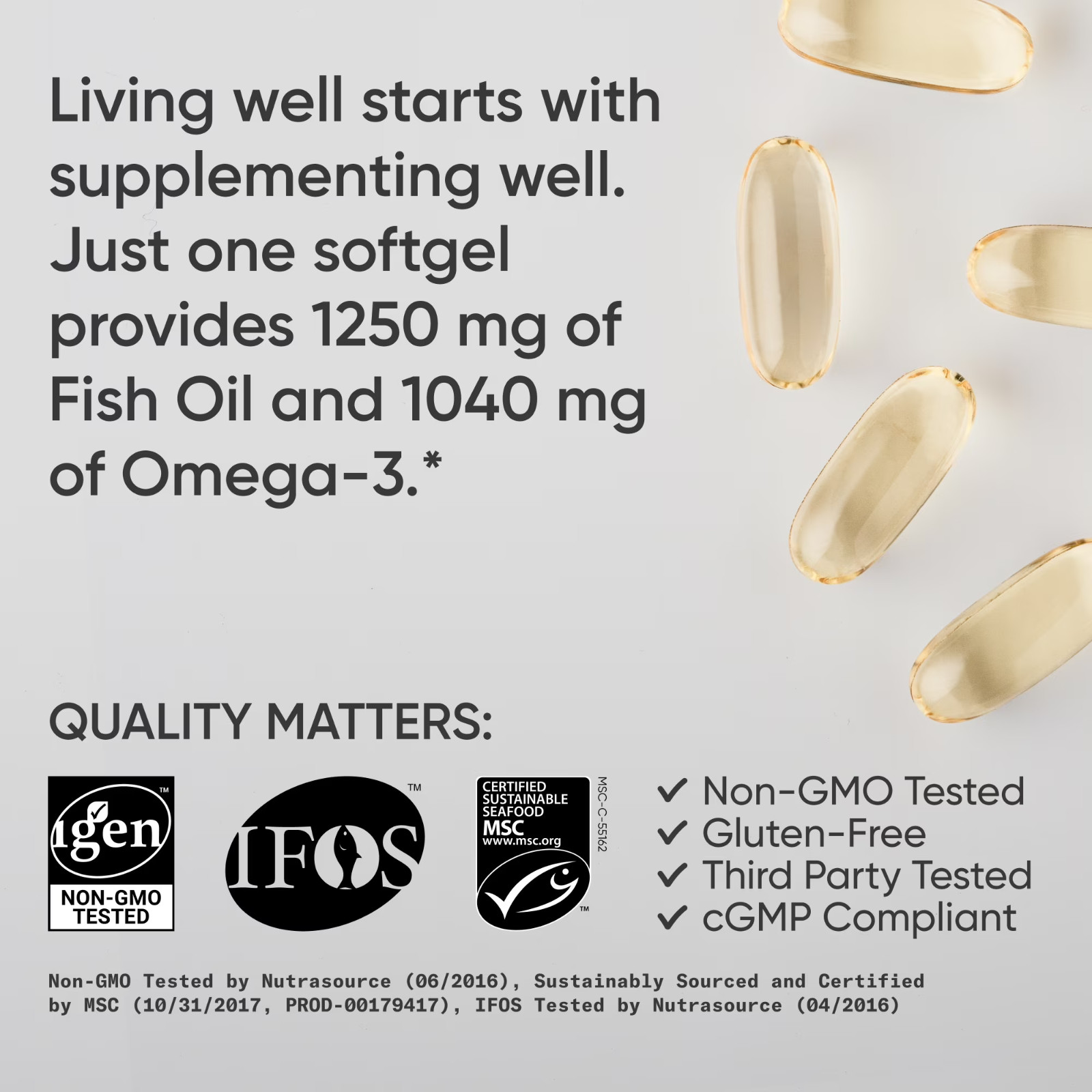 Triple Strength Omega-3 Fish Oil Burpless EPA DHA 90 Softgels