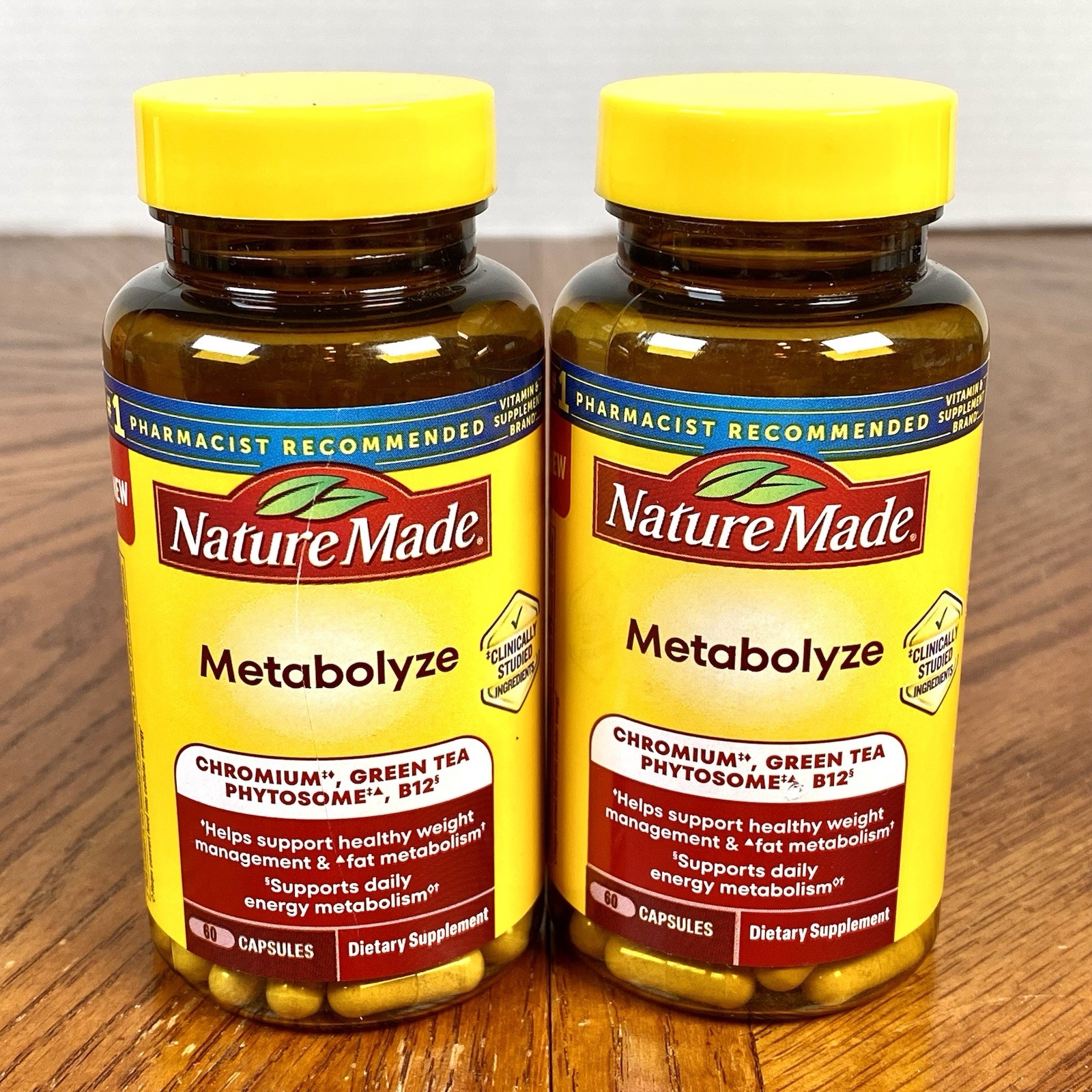Lot of 2 ~ Nature Made ~ Metabolyze ~ 60 Capsules ~ Exp 10/2027