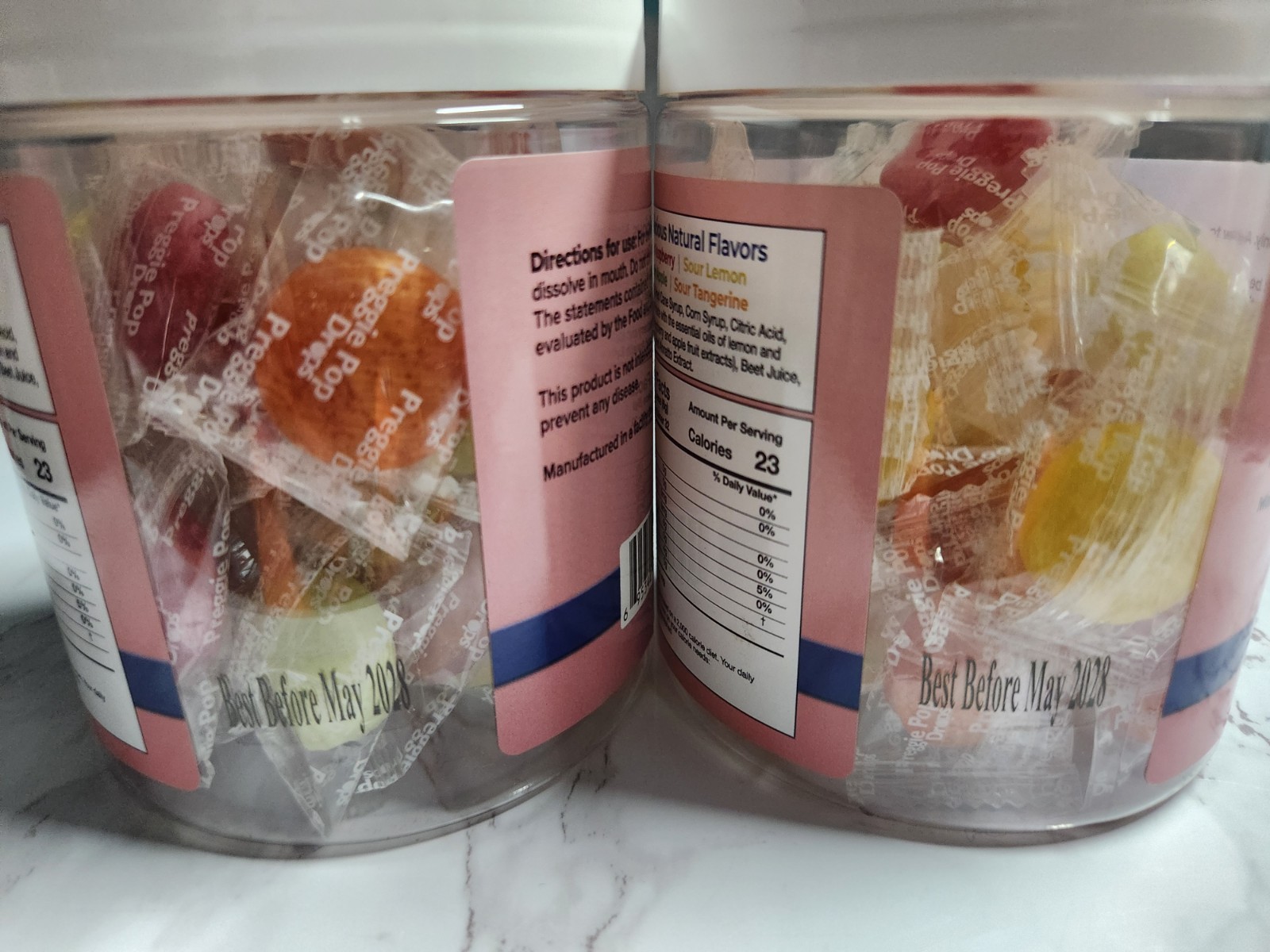 2x Preggie Pop Drops Plus Vitamin B6 64 Pieces Sour Raspberry Sour Lemon 5/2028