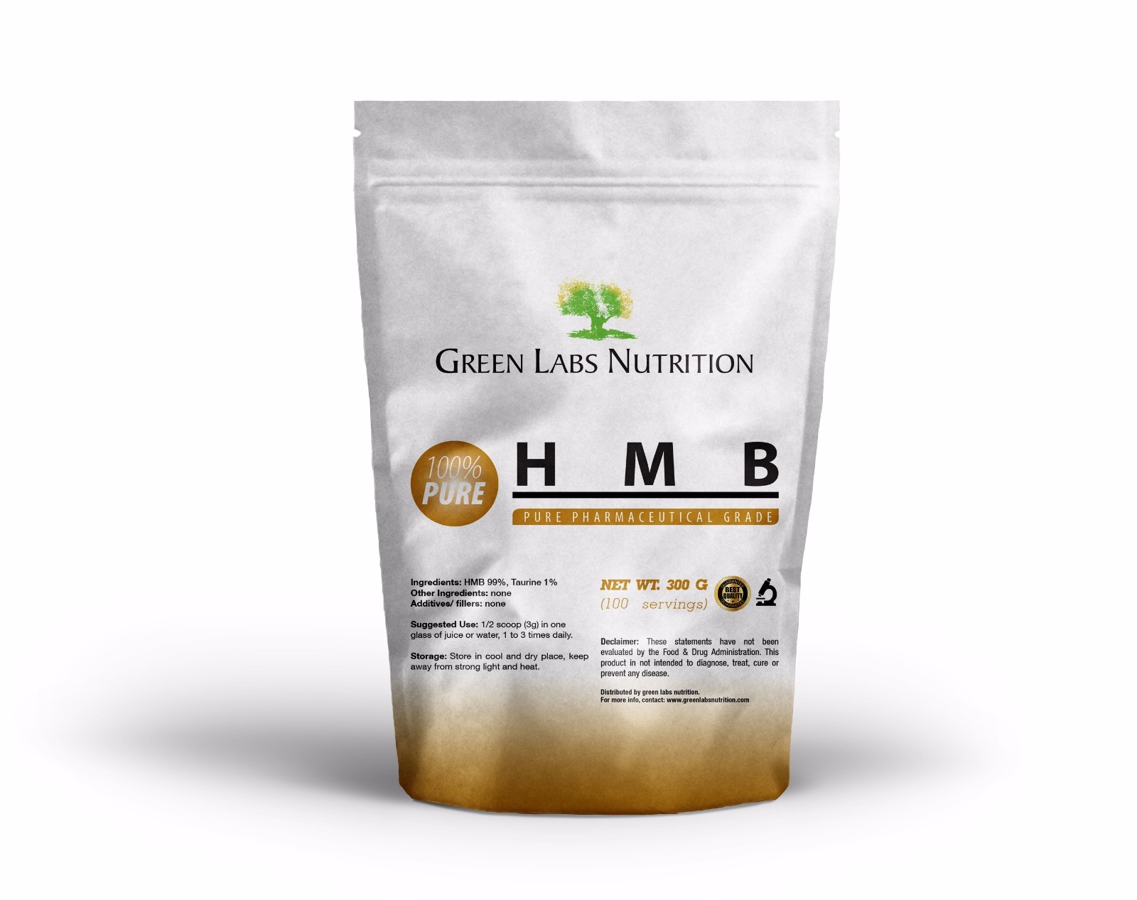 HMB (Hydroxymethylbutyrate) POWDER 300g Lean Body Mass Anabolic Anticatabolic