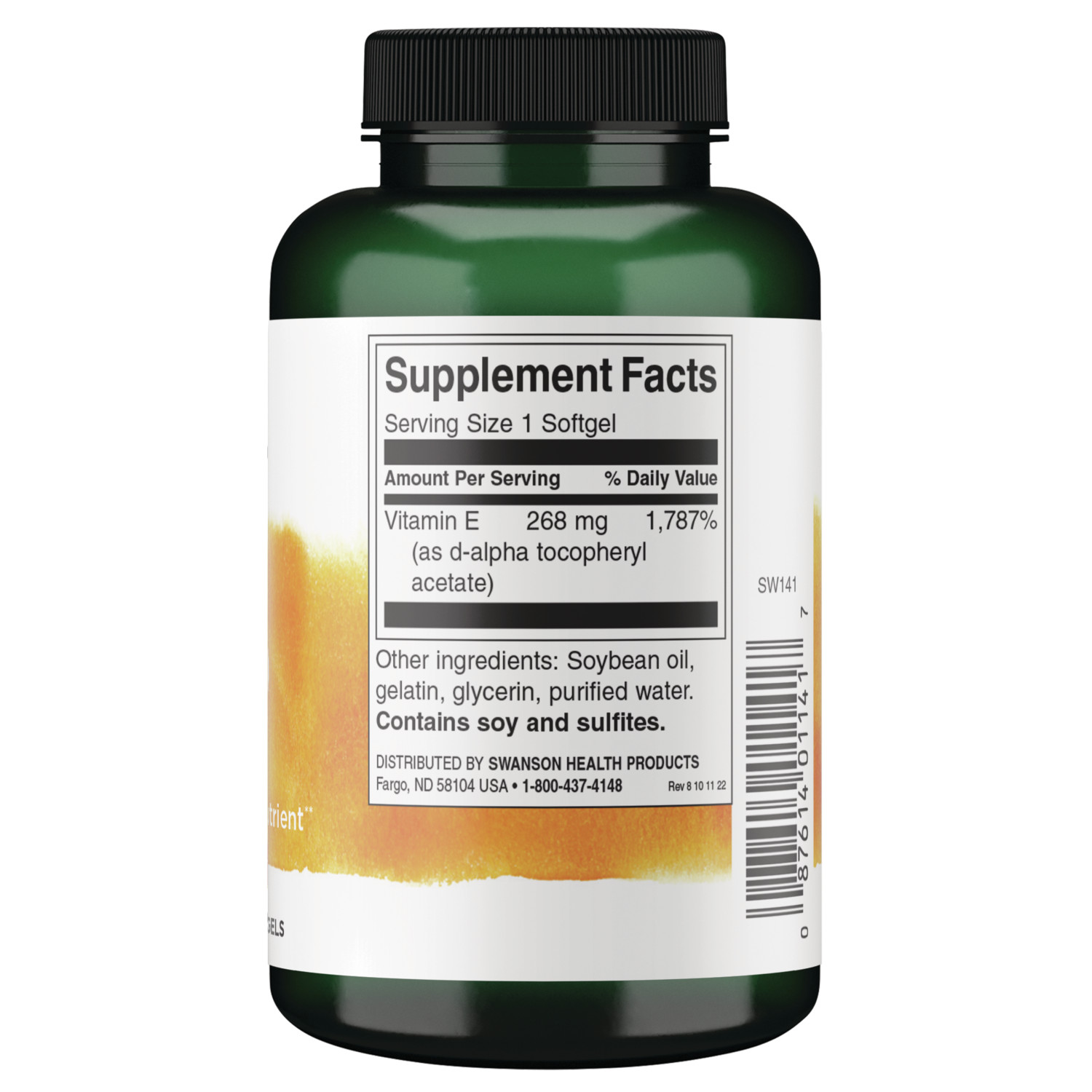 Swanson Vitamin E – Natural 400 Iu 250 Softgels