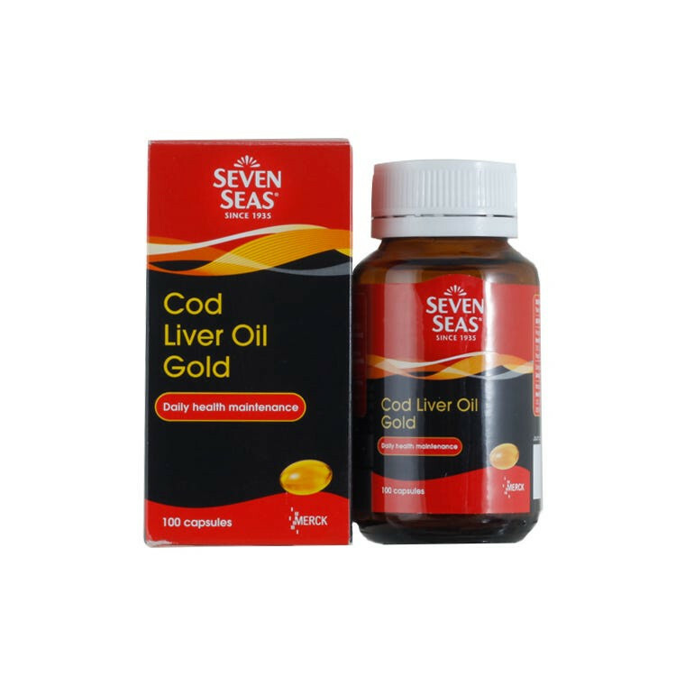 Capsule Seven Seas Cod liver fish oil Gold 2 X 100 Free Shipping