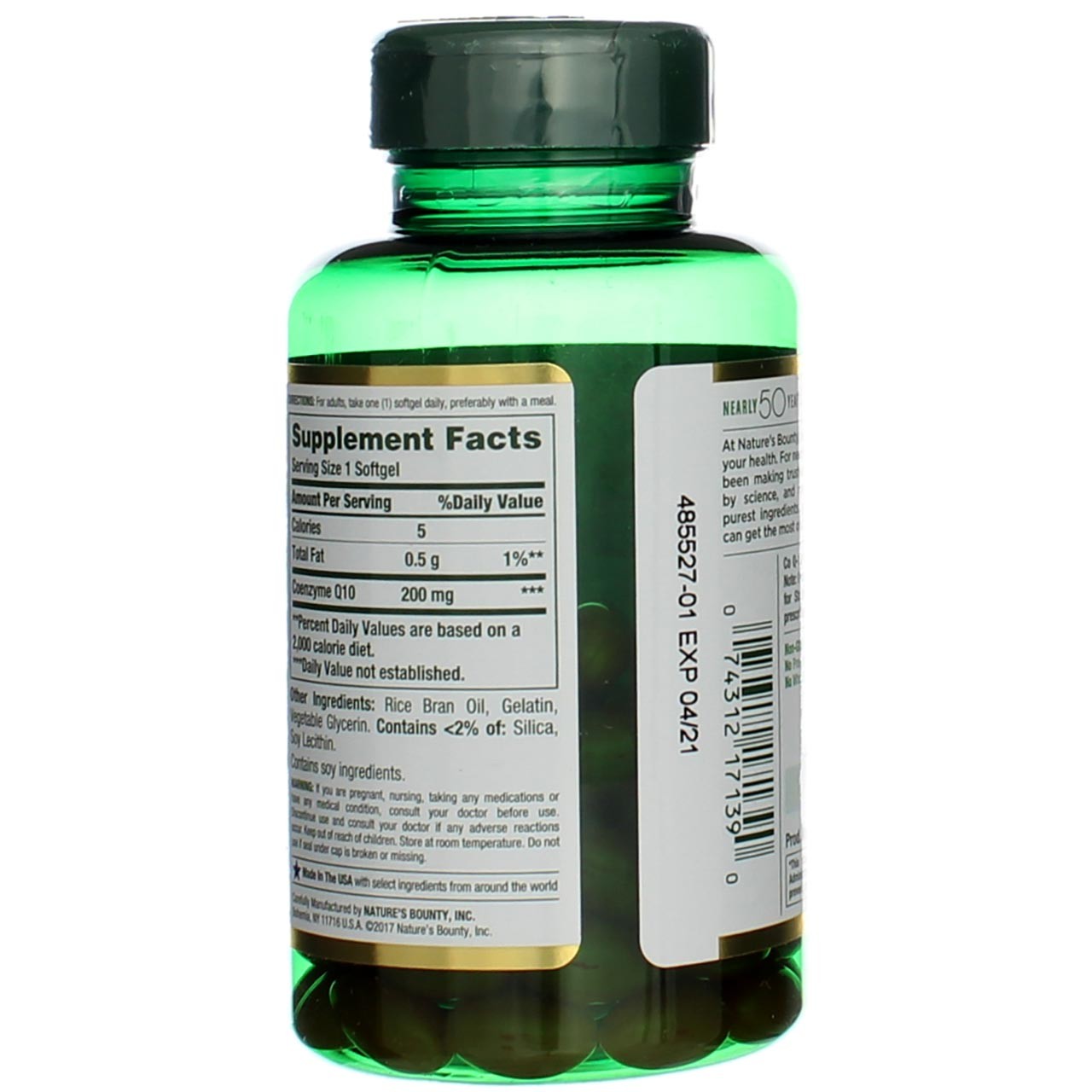 2 Pack Nature’s Bounty Heart Health Co Q10 Rapid Release Softgels, 200 mg, 80 Ct