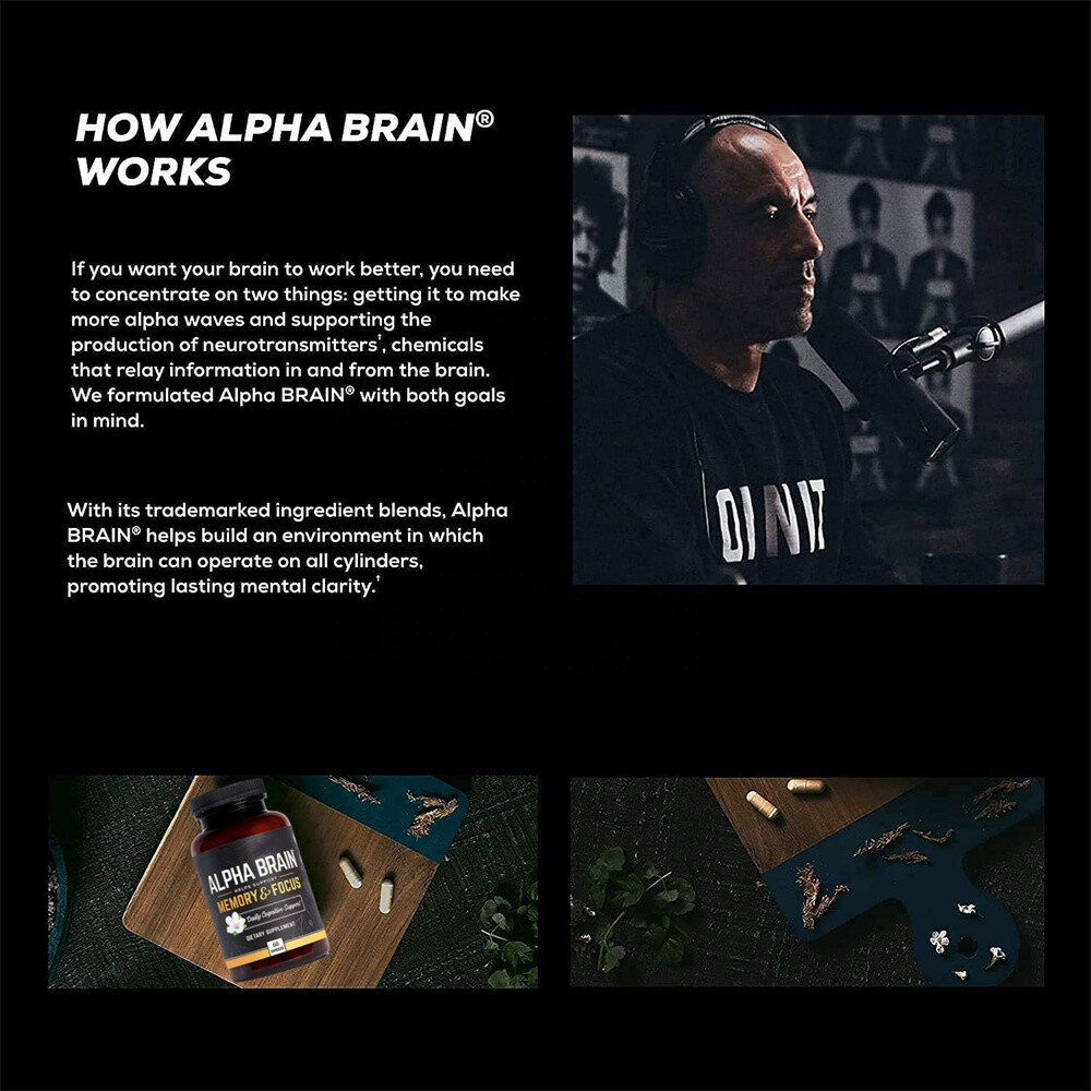 Brain Alpha Memory And Focus 60 Capsules Supplement For Men & Women