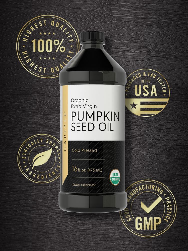 Pumpkin Seed Oil | 16 oz Organic Cold Pressed | Pure, Extra Virgin | by Carlyle