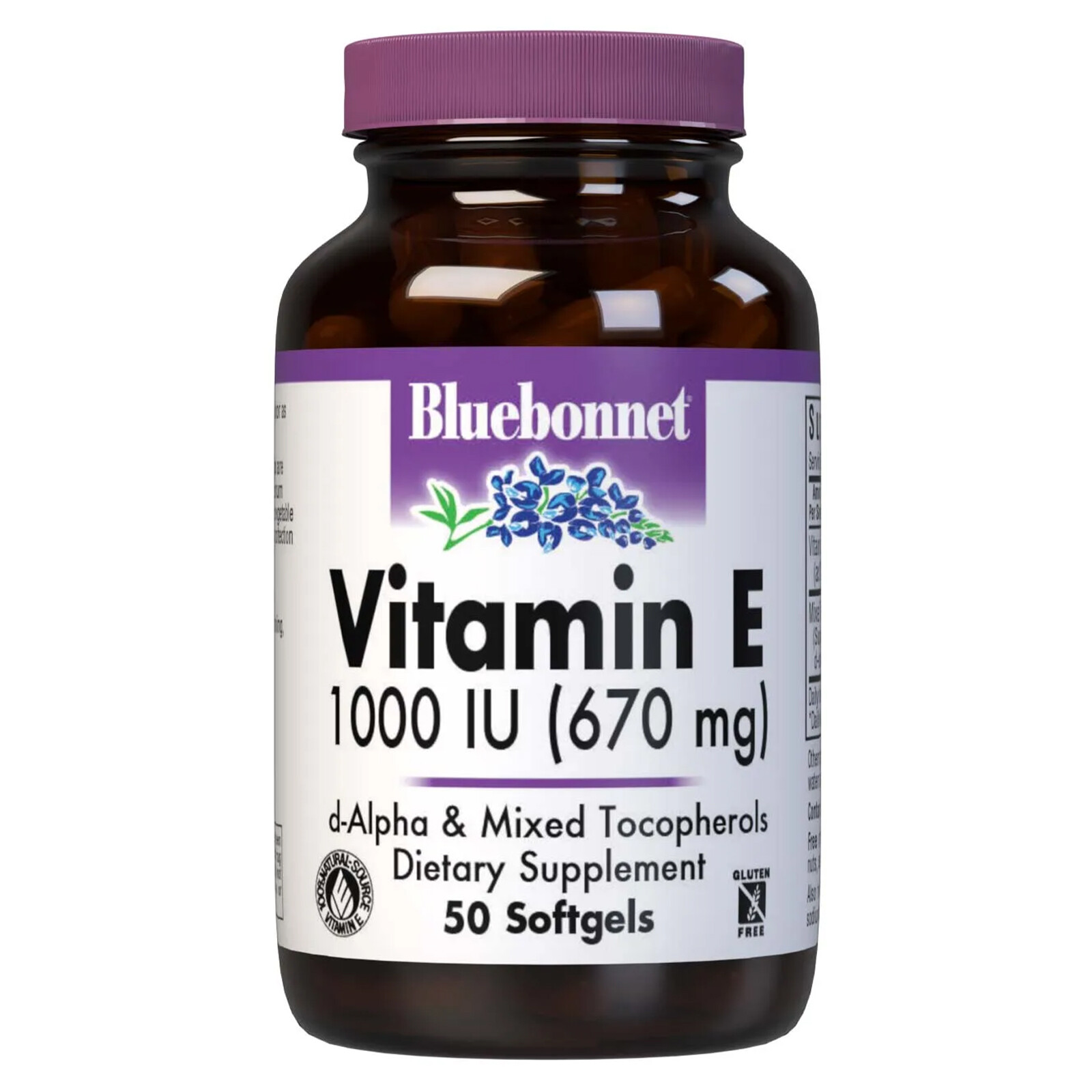 Bluebonnet Vitamin E 670 mg 1000 IU Mixed 50 Softgels