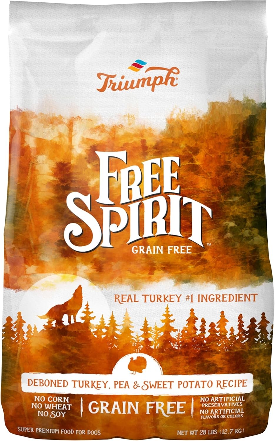 Triumph Grain-Free Turkey,Pea and Sweet Potato Dog Food,26 Lb. Bag