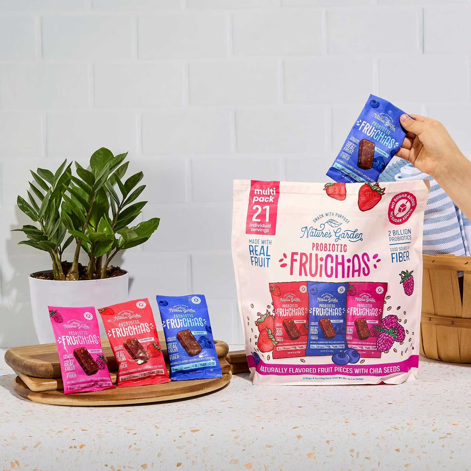 Nature’s Garden Probiotic FruiChia Variety Pack Snacks, 0.7 oz., 21 pk.