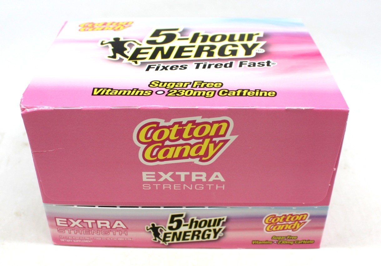 5 Hour Energy Cotton Candy Extra Strength 12 Count Box 1.93oz Shots