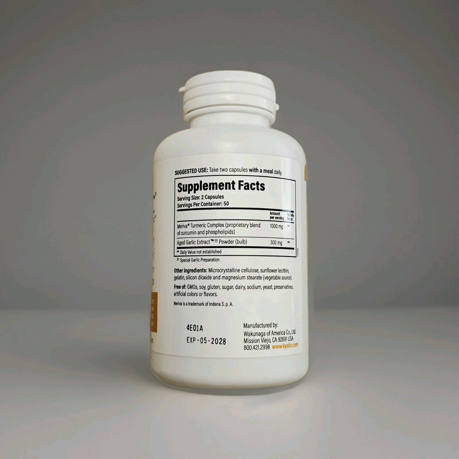 Kyolic – Healthy Inflammation Response – Curumin – 100 Capsules – Exp. 05/2028