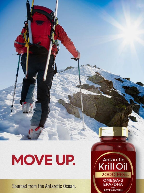 120 Softgels 2000 mg Omega-3 EPA, DHA includes Astaxanthin~ Antarctic Krill Oil