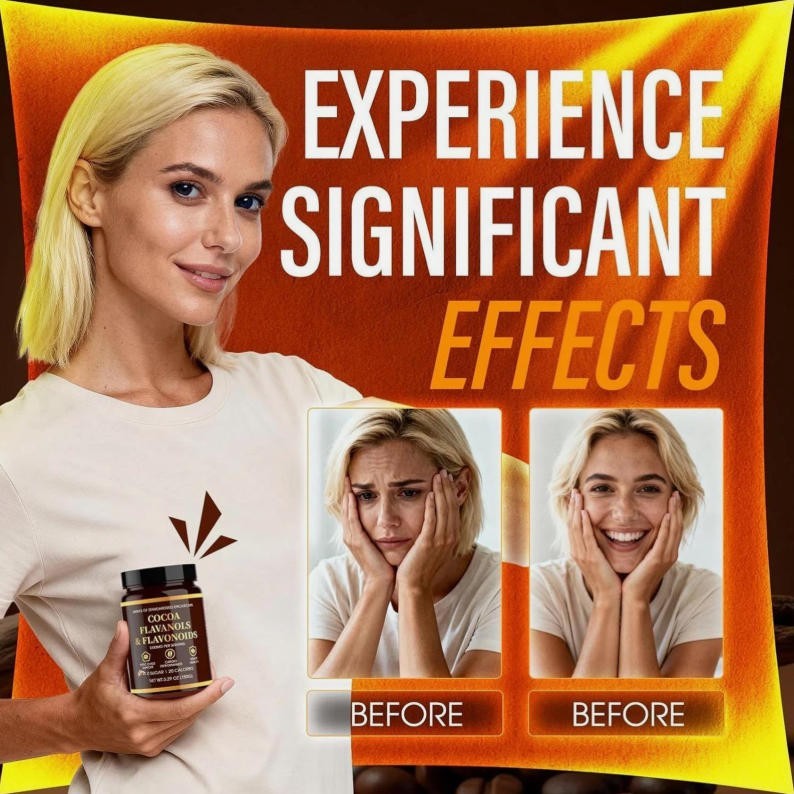 1-PCS High Flavanol Cocoa Powder Flavonoids Supplements Energy Boost 1200mg US