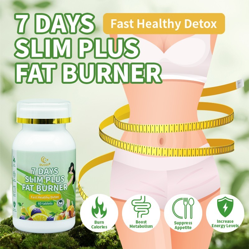 Duozi 7 Days Slim Plus Fat Burner Supplement Metabolism Booster (60-Tablets)