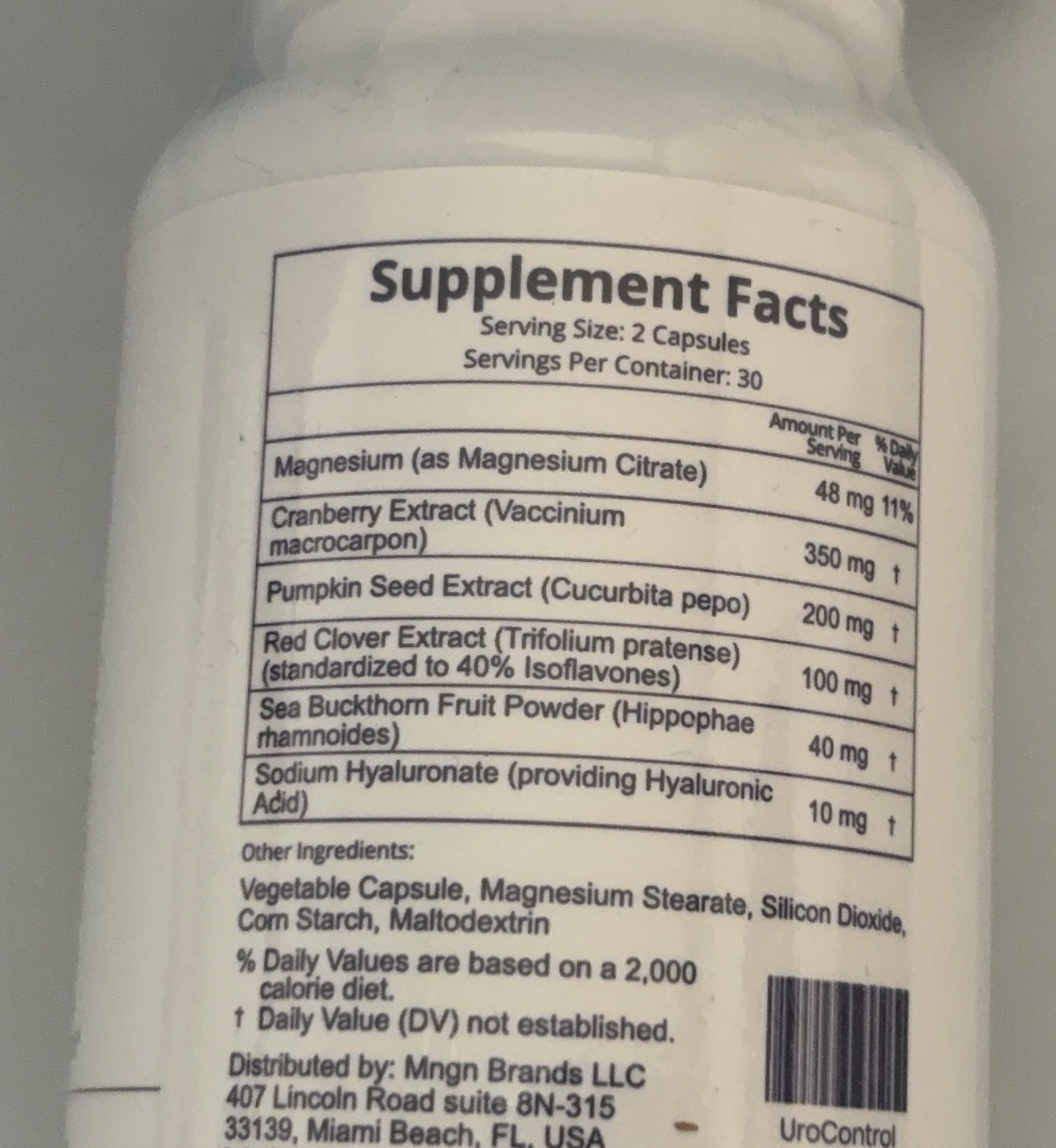 Lovy Urocontrol Capsules Bladder Support Supplement 60ct Non-GMO Vegan Exp5/2028