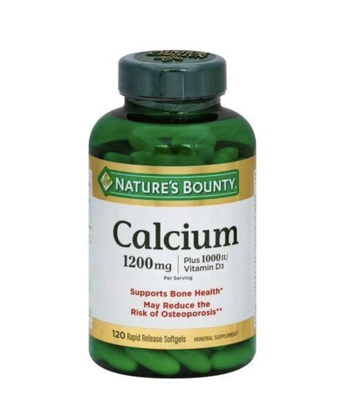 Nature’s Bounty 1200mg Calcium & 1000IU Vitamin D3 120 Softgels Exp 6/2027