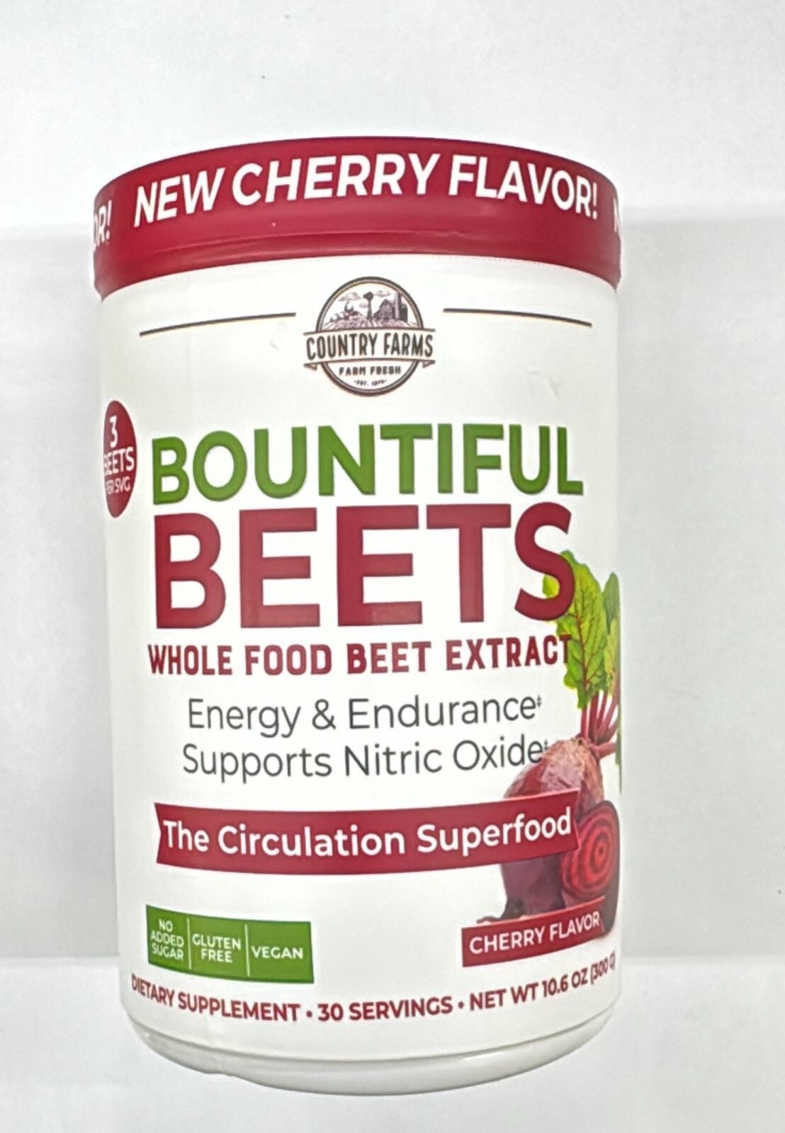 Country Farms Bountiful Beets Wholefood Beet Extract Superfood 10 oz, (300G)