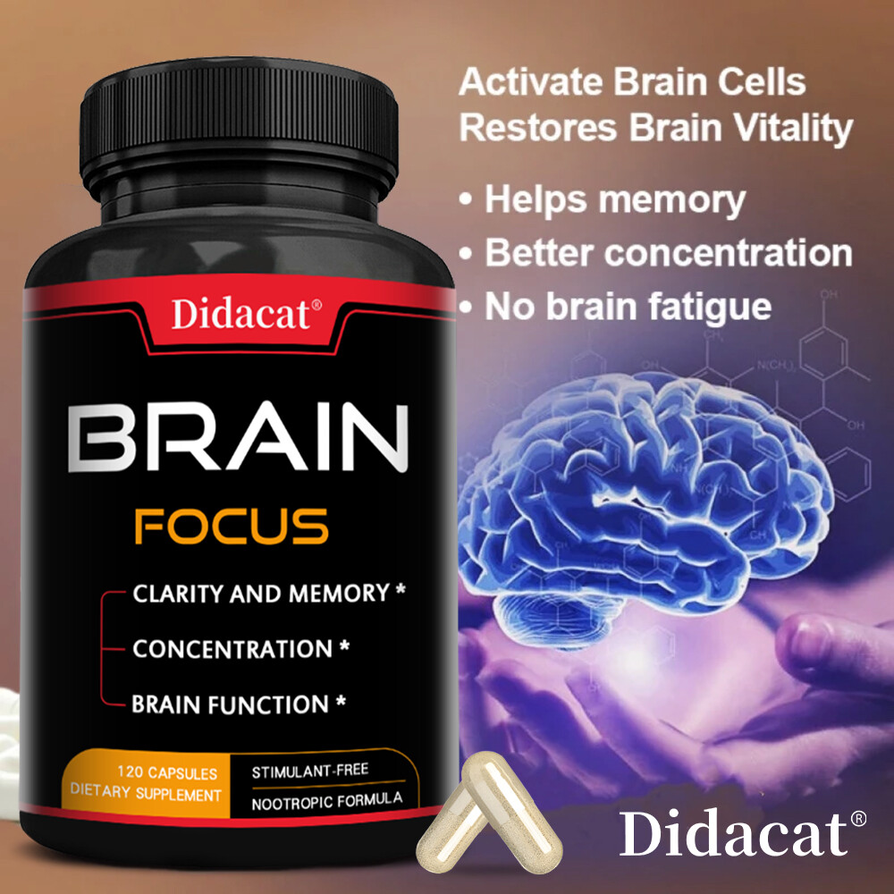 Brain Health Capsules Enhance Brain Function Improve Memory Attention 120 Caps