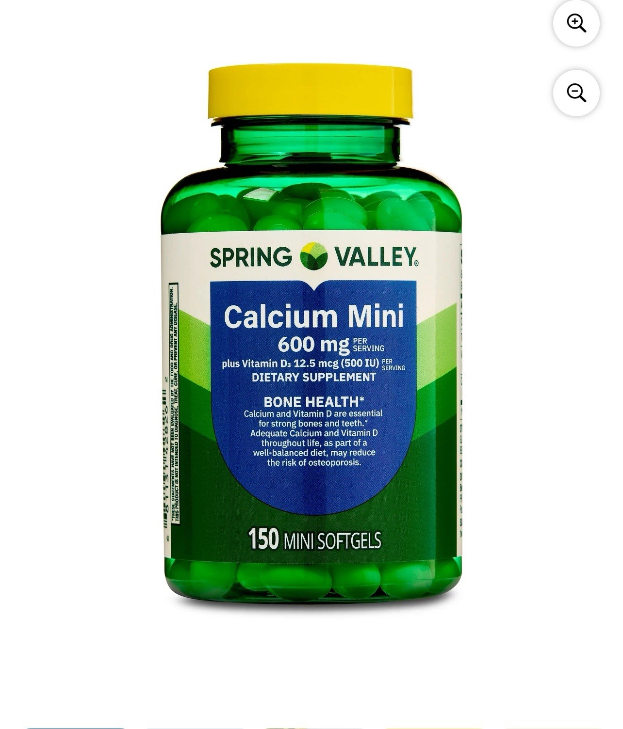 Spring Valley Calcium plus Vitamin D3- 150 Mini Softgels