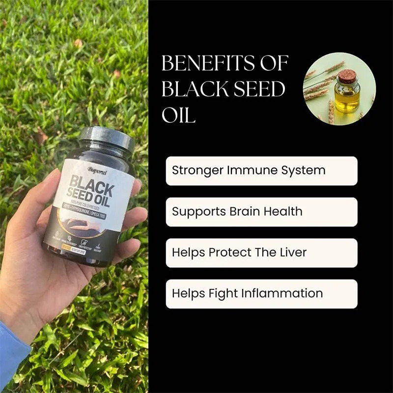 Black Seed Oil 240pcs,Promotes Heart and Brain Function Health,Joint Flexibility