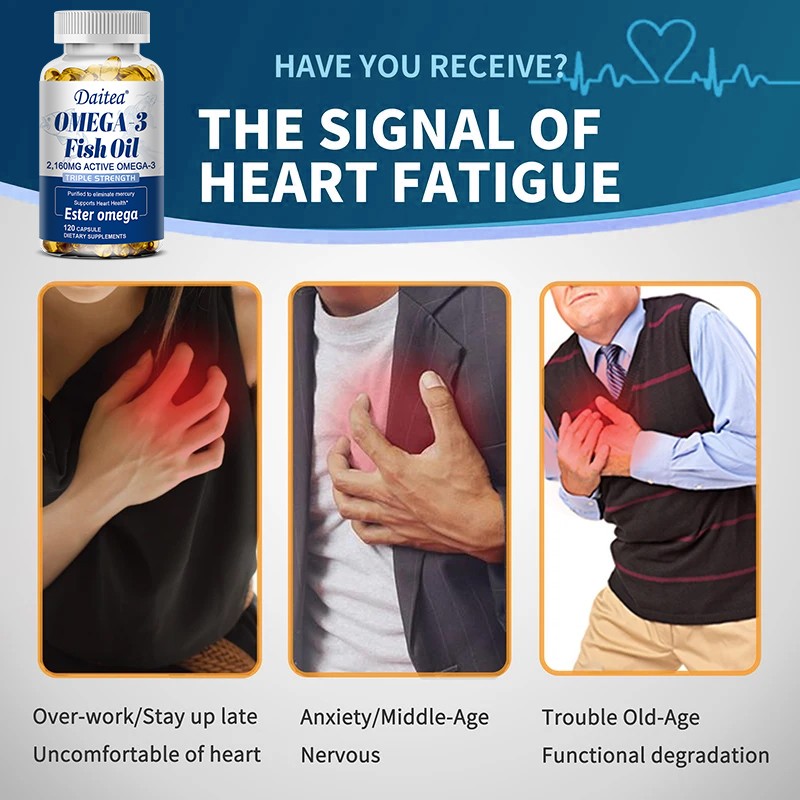 Omega 3 Fish Oil 2160 Mg Strengthen Heart Enhance Immunity 30/60/120 Capsules