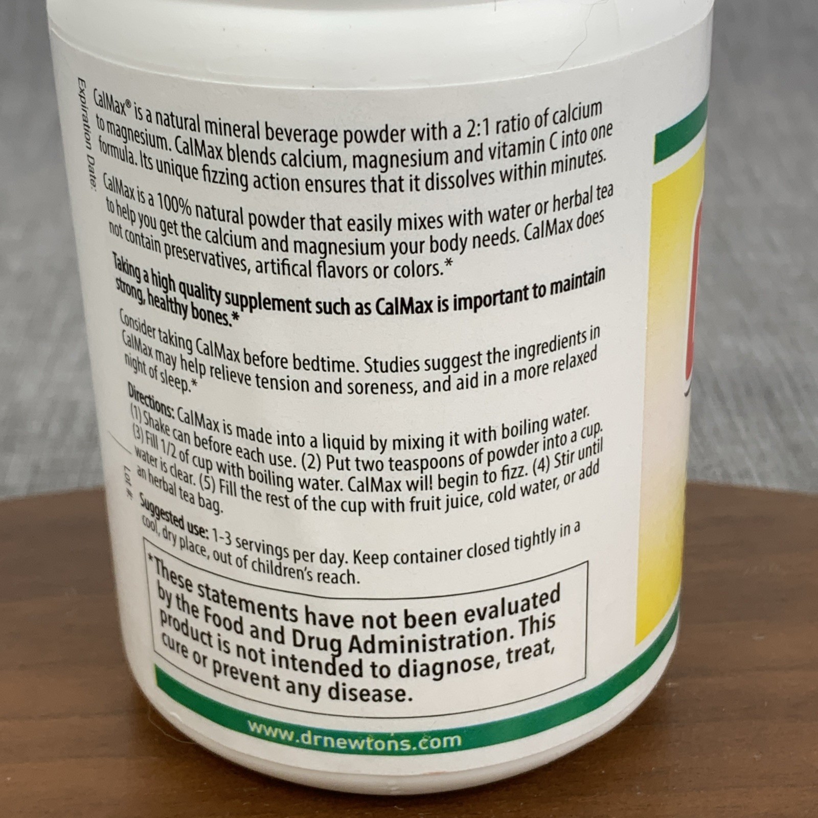 Dr Newtons CalMax Original Calcium Magnesium Vitamin C Drink Powder EXP 3/27