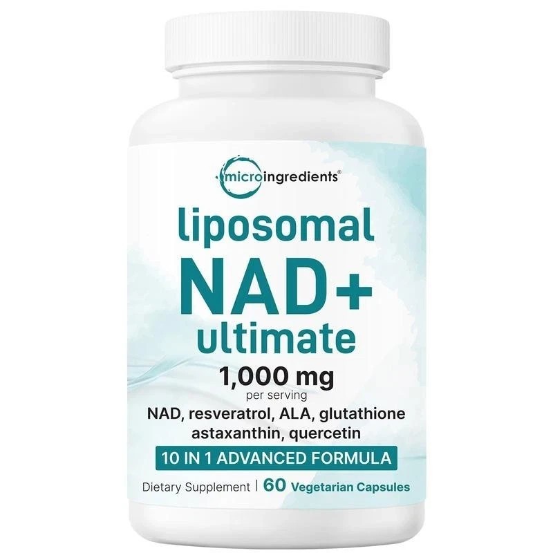 Liposomal Resveratrol Ultimate NAD+ | 60 Veggie Softgels | 10-in-1 with 1,000mg