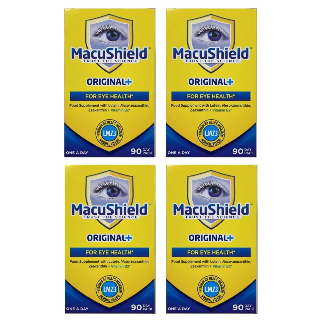 Macushield Original+ Eye Supplement Capsules 90ct – 4 PACK