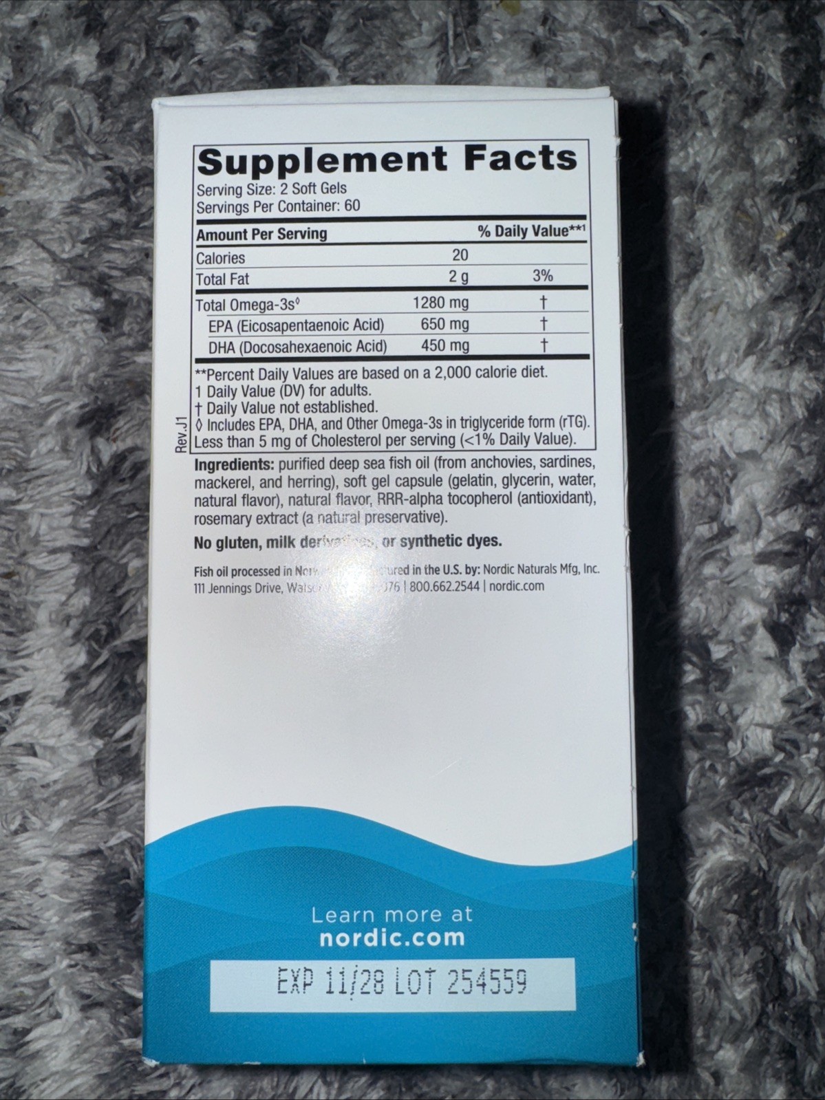 Nordic Naturals Ultimate Omega, Lemon Flavor – 120 Soft Gels – New Sealed