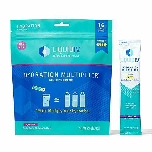 Liquid Iv Electrolyte Powder Acai Berry Flavor Hydration Drink Mix – Pk of 16