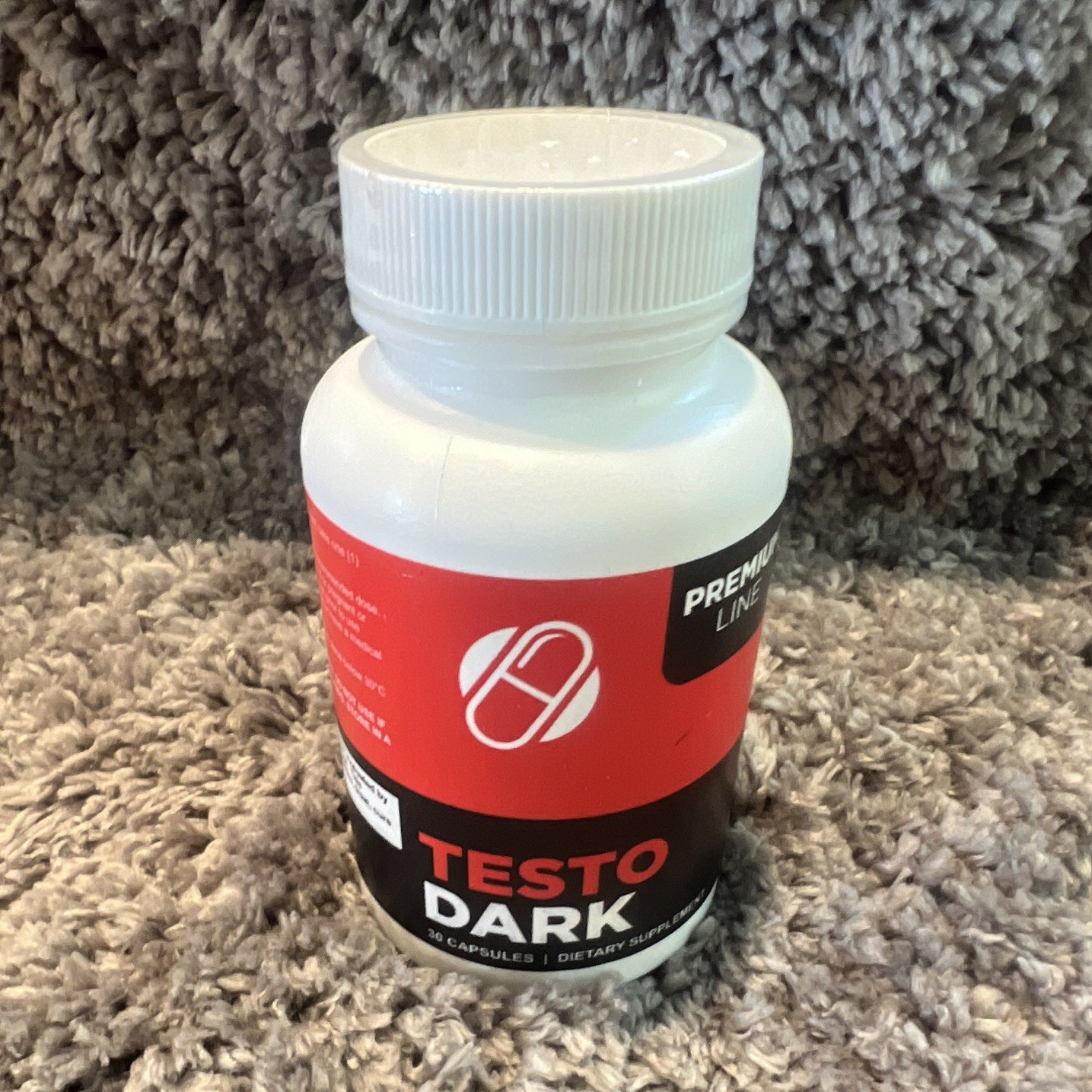 Premium Line Testo Dark Men’s Testosterone Boost Dietary Supplement, 30 Capsules