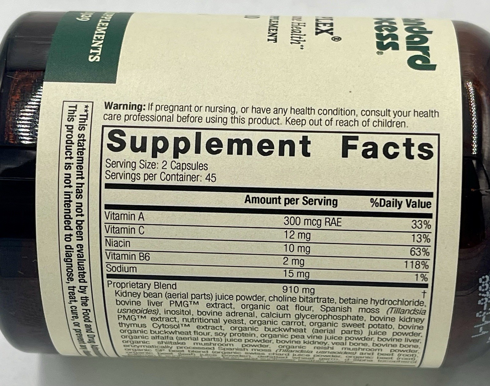 Standard Process Albaplex Dietary Supplement 90 Capsules Exp 8/26